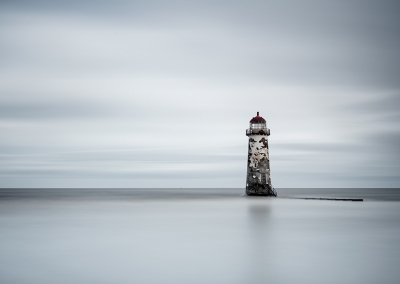 The Point of Ayr Lighthouse, also known as the Talacre Lighthouse