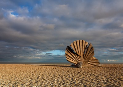 The Scallop Shell on the beach at Aldeburgh, Suffolk Coast