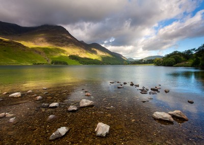 A dark sky over Lake Buttermere