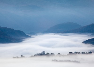Early morning mist shot from the viewpoint at Latrigg