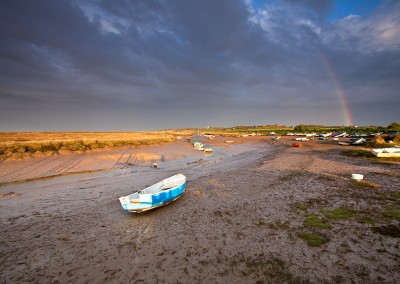 Morston Quay during a passing storm on the North Norfolk Coast