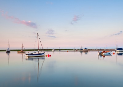 Morston and boats at sunset on the North Norfolk Coast