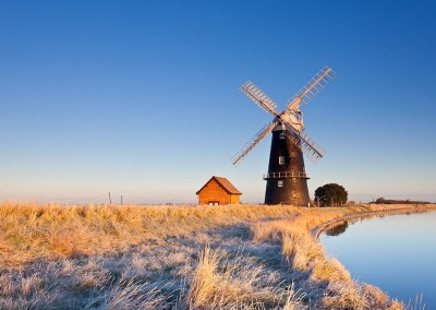 The remote Halvergate Marshes on the Norfolk Broads