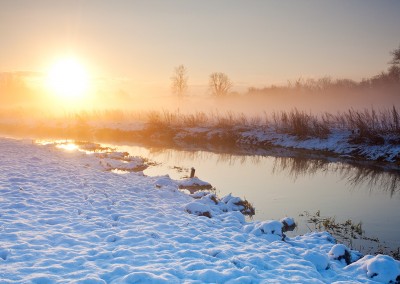 Marston Marshes just outside Norwich. Captured here at sunrise following overnight snow.