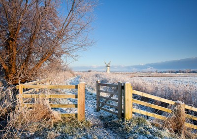 Thurne Windpump on a winters morning