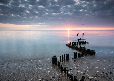 Heacham at sunset on the North Norfok Coast