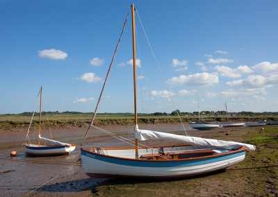 Sailing boat at Morston on the North Norfolk Coast