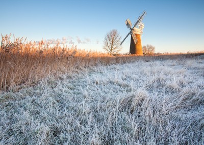 Hardley Mill on a frosty morning