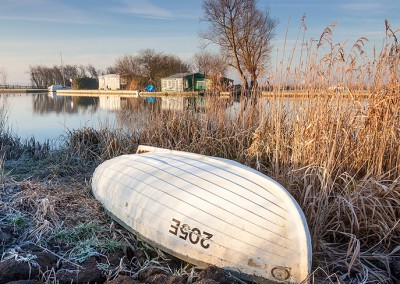 The River Thurne on a frosty morning on the Norfolk Broads