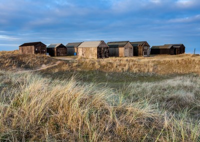 Old fisherman's huts at Winterton on the Norfolk Coast