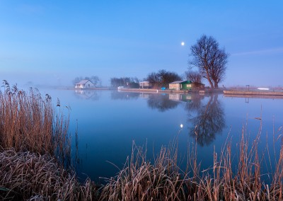 The River Thurne by moonlight on the Norfolk Broads