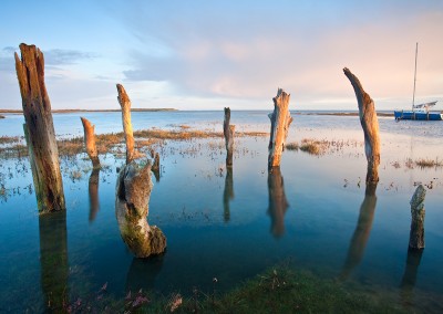 Thornham at high tide on the Norfolk Coast