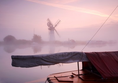 Thurne Mill at Sunrise on the Norfolk Broads