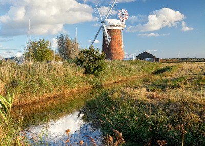 Horsey windmill photographed on a the Norfolk Broads