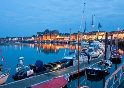 Wells Next The Sea Quay at night on the North Norfolk Coast