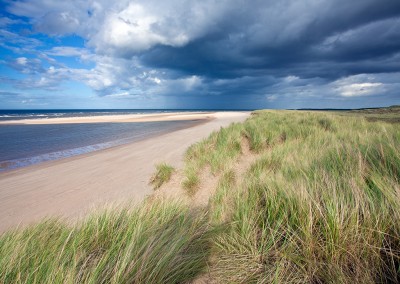 The sand dunes between Burnham Overy Beach and Holkham on the North Norfolk Coast