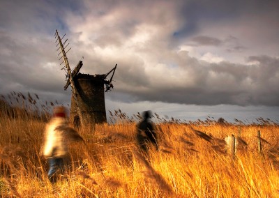 The remains of Brograve Mill on the Norfolk Broads