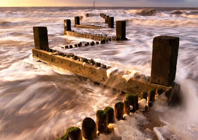 Hunstanton Groynes taken at sunset on the North Norfolk Coast