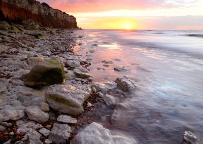 Old Hunstanton at sunset on the North Norfolk Coast