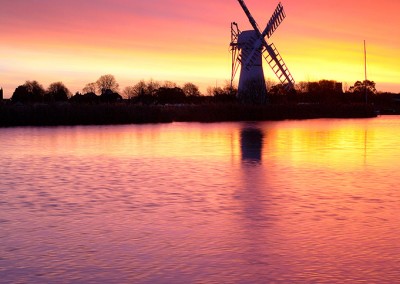 Thurne Mill at Sunrise on the Norfolk Broads